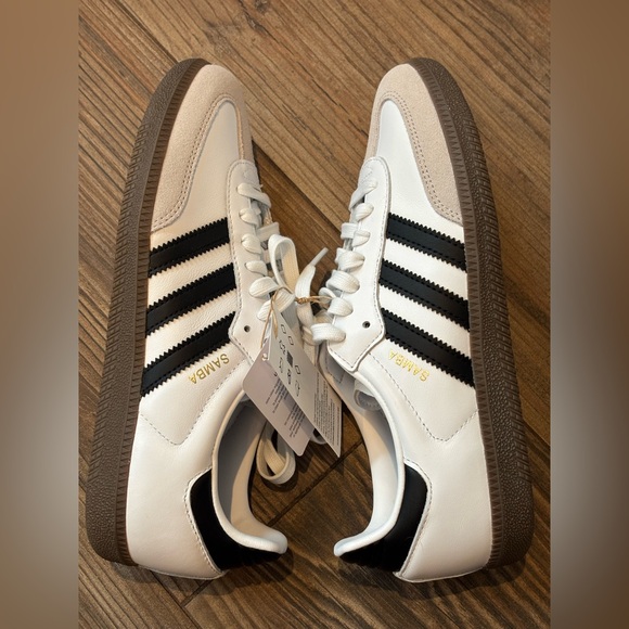 Adidas Samba OG White, Black, and Tan/Gum Sneakers NWT - Picture 6 of 9